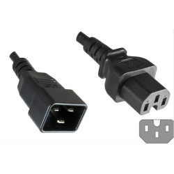 MicroConnect Power Cord C20 - C15 1.8m Reference: PE152018