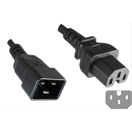 MicroConnect Power Cord C20 - C15 1.8m Reference: PE152018