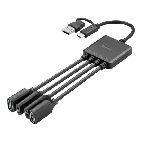 Sandberg USB-C/A to 2A+2C Splitter Référence: 136-81