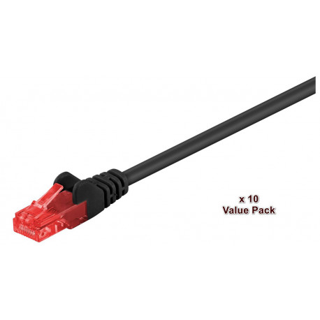 MicroConnect U/UTP CAT6 2M Black 10 Pack Reference: V-UTP602SVP