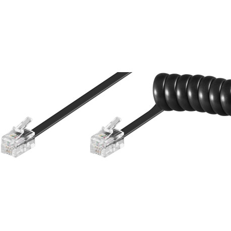 MicroConnect Handset cable, RJ10-RJ10 2m Reference: MPK10200