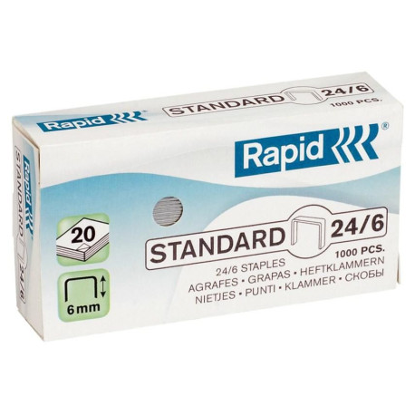 Rapid Standard 24/6 Staples Pack Référence: W128827847