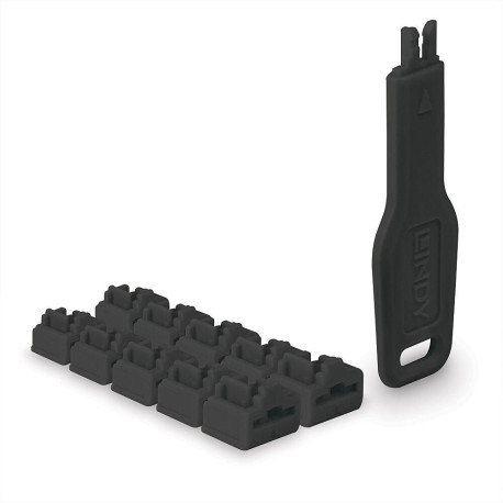 Lindy RJ45 Port Locks Black, 10x + Référence: W128912134