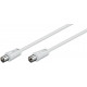 MicroConnect Coax M-F 1.5m White 75 Ohm Reference: COAX015W