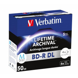 Verbatim MDisc BD-R DL 6X 50GB 5 Pack Référence: W128869151