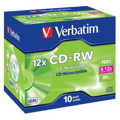 Verbatim CD-RW DataLifePlus 8-12X 700MB Référence: 43148
