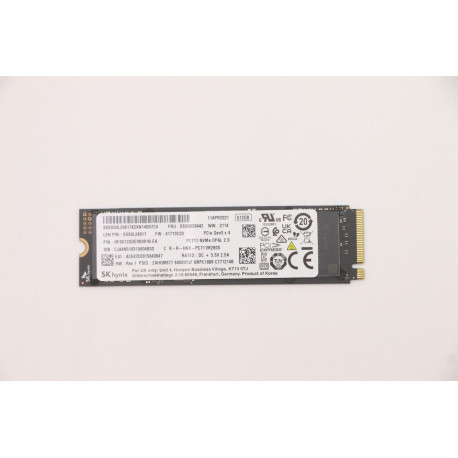 Lenovo 512GB M.2 2280 PCIe 3.0 x4 SSD Référence: W126273201