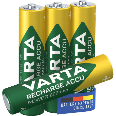 Varta 1x4 LL Accu AAA NiMH 800 mAH Référence: 56703101404