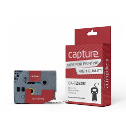 Capture 36mm x 8m Black on White Tape Reference: W127032273