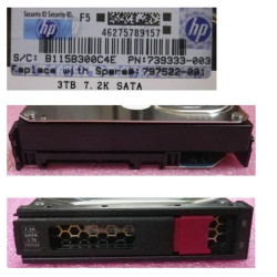 HP DRV HD 3TB 6G 7.2K 3.5 SATA LP Référence: 797522-001