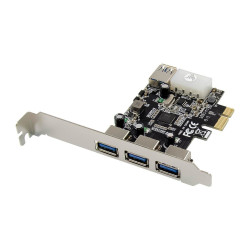 MicroConnect 3+1 port USB 3.0 PCIe card Référence: MC-USB3.0-F2B2-V2