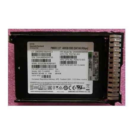 Hewlett Packard Enterprise 480GB SATA Solid State Drive Reference: P05320-001