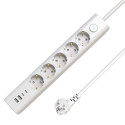 MicroConnect 5-way USB Schuko Power Strip Référence: W128903408