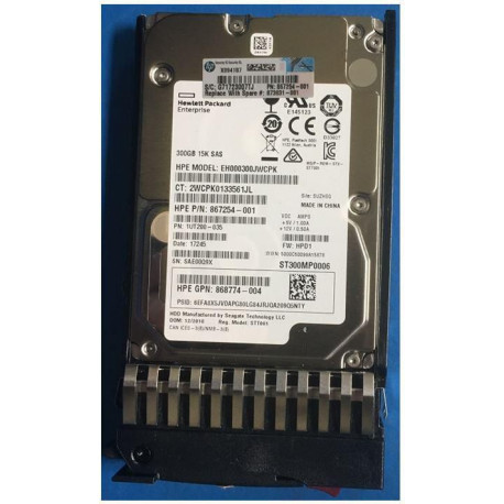 HP HDD 300GB 12G 15K SFF SAS Référence: W129050446 