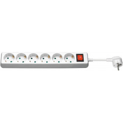 MicroConnect 6-way Schuko Socket 1.8M White Reference: GRU006W