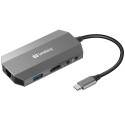 Sandberg USB-C 6in1 Travel Dock Référence: 136-33