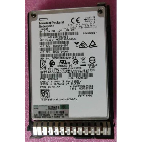 HP 1.6TB SAS 12G SFF SC DS MU SSD Référence: W129054245 