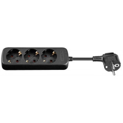 MicroConnect 3-way Schuko Socket 3M Black Reference: GRU0033B