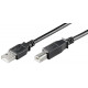 MicroConnect USB2.0 A-B 0,5m M-M BLACK Reference: USBAB05B