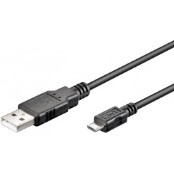 MicroConnect Micro USB Cable, Black, 0.6m Reference: USBABMICRO0,60