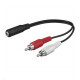 MicroConnect Audio Adapter Cable, 0,2 meter Reference: AUDALH02