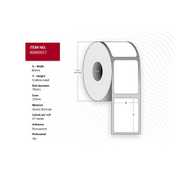 Capture Label 80mm(Width) x Reference: 00000057