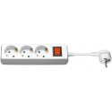 MicroConnect 3-way Schuko Socket 1,5M White Reference: GRU003W-SWITCH