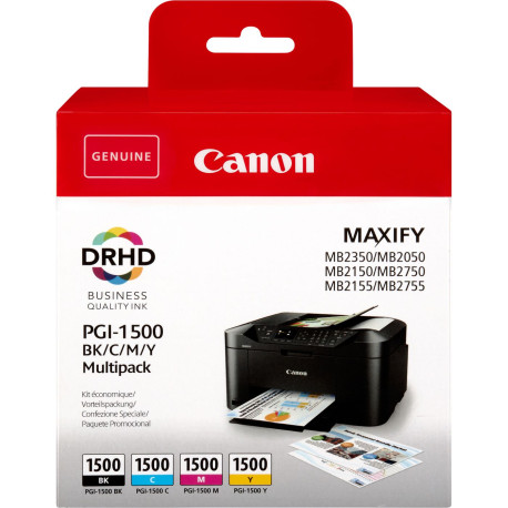 Canon PGI-1500 Multipack BK/C/M/Y Référence: 9218B005