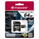 Transcend SDHC Micro UHS-1 64GB Class 10 Référence: TS64GUSDU1