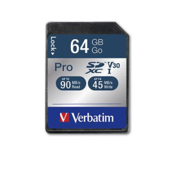 Verbatim SECURE DIGITAL CARD SDXC PRO Référence: W125625492
