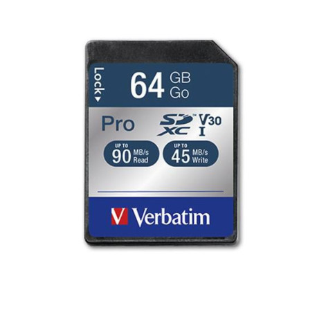 Verbatim SECURE DIGITAL CARD SDXC PRO Référence: W125625492