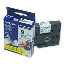 Brother P-Touch Tape Black on White Reference: TZ221