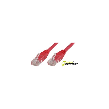 MicroConnect U/UTP CAT6 1M Red PVC Ref: B-UTP601R