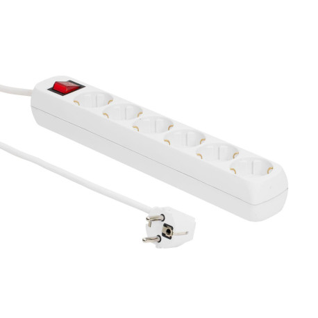 MicroConnect 6-way Schuko Socket 3M White Référence: GRU0063W