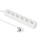 MicroConnect 6-way Schuko Socket 3M White Référence: GRU0063WA