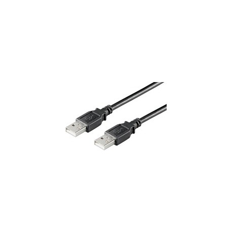 MicroConnect USB2.0 A-A 2m M-M, Black Ref: USBAA2B