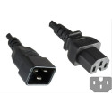 MicroConnect Power Cord C20 - C15 1.8m Référence: PE152018