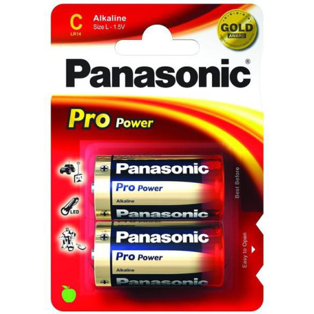 Panasonic LR14PPG, 1.5V, Alkaline Référence: LR14PPG/2BP