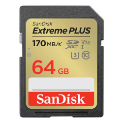 Sandisk EXTREME PLUS 64GB SDXC MEMORY Référence: W128591180