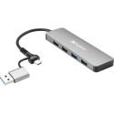 Sandberg USB-C/A to 4xUSB 3.0 Hub Référence: 136-63