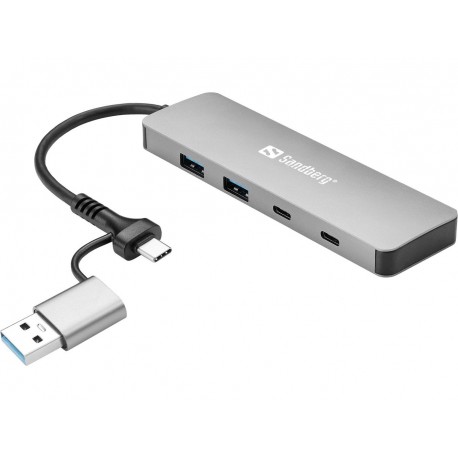 Sandberg USB-C/A to 2xUSB-A+2xUSB-C Hub Référence: 136-64