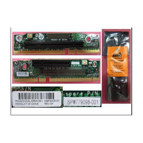 HP PCIe 3.0 CPU1 Riser Card 16/x8 Référence: 779098-001