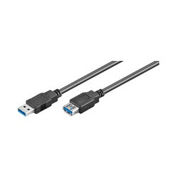MicroConnect USB3.0 A-A 1.8m M-F, Black Reference: USB3.0AAF2B
