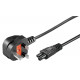 MicroConnect Power Cord UK - C5 2m Black Reference: PE090818