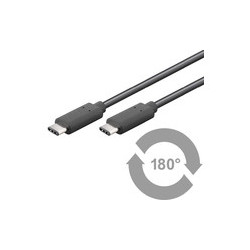 MicroConnect USB-C Gen2 cable, black. 0.5m Reference: USB3.1CC0.5