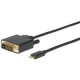 MicroConnect USB-C to DVI-D Cable 1.8m Reference: USB3.1CDVI18B
