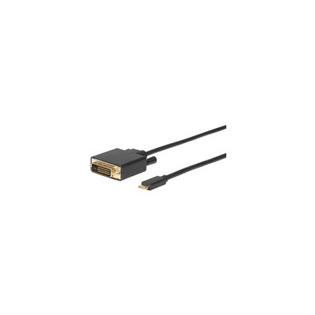 MicroConnect USB-C to DVI-D Cable 1.8m Reference: USB3.1CDVI18B