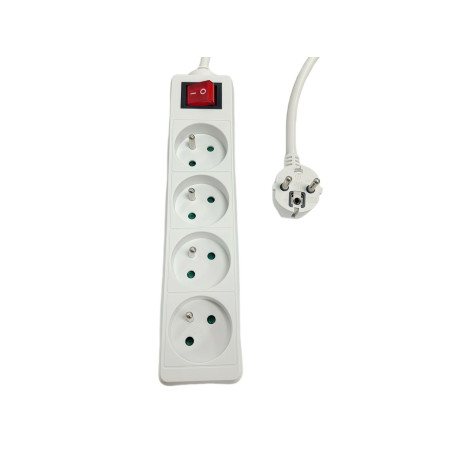 MicroConnect 4-way Power Strip on/off Référence: W128951144
