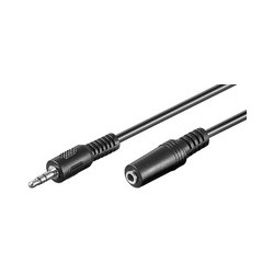 MicroConnect 3.5mm Stereo 3m M-F Black Ref: AUDLR3