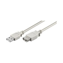 MicroConnect USB2.0 Extension A-A 3m M-F Ref: USBAAF3